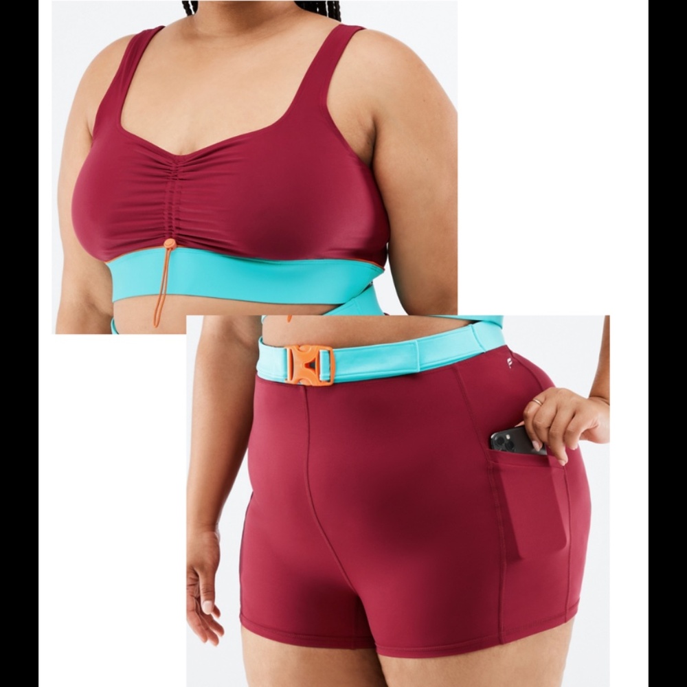 Fabletics High-Waisted Motion365® Hike Short Fiona Low-Impact Sports Bra Set